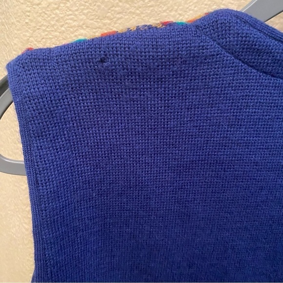 Vintage AKLANDA Pure New Wool Multicolor Coogi Style Vest Size Medium-Unisex - Picture 5 of 8